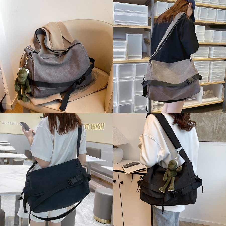 Canvas Backpack Casual - 【New Arrival】Black Canvas Crossbody Bag, Casual