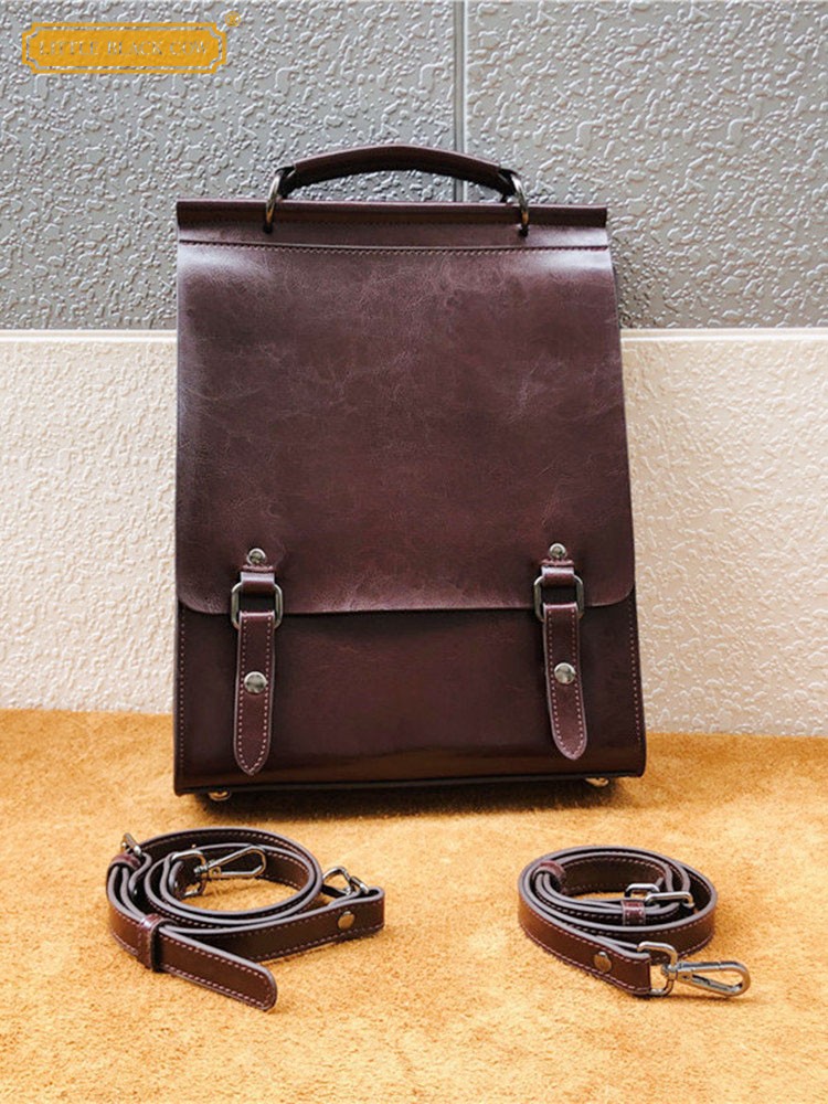 Leather Backpack Vintage - British Style Vintage Cow Split Leather