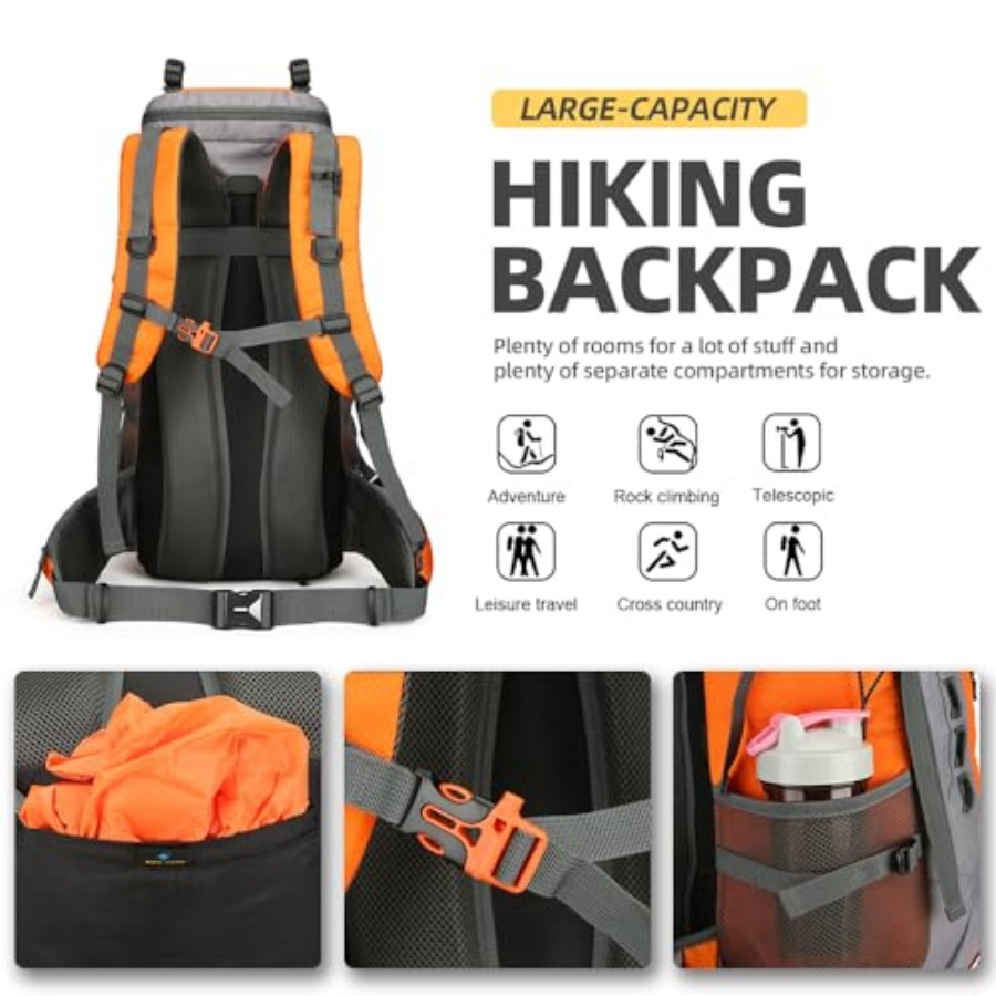 60L Hiking Backpack for Men an – Rain Cover Backpack Bewertung und Preis