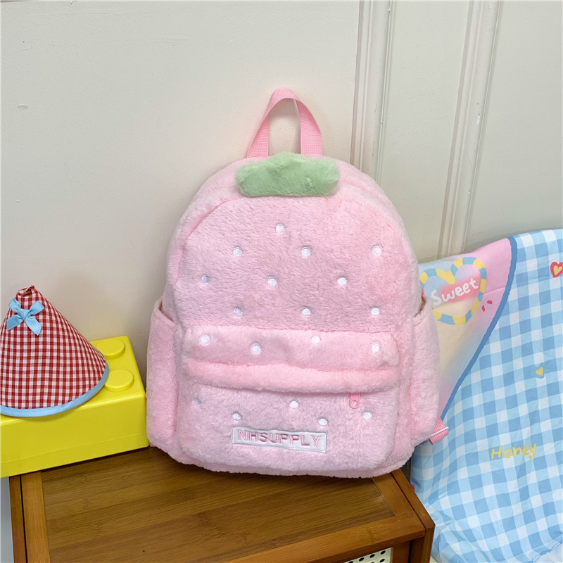 Plush Strawberry Classic Solid – Fashion Backpack Women Bewertung und Preis