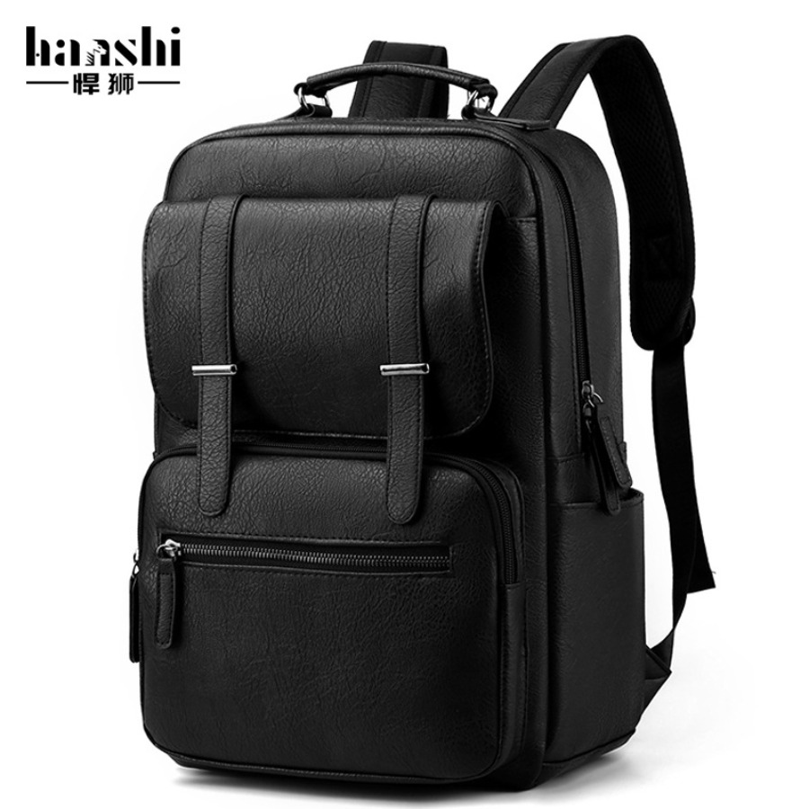 【New Arrival】Men's PU Leather  – Laptop Backpack 15.6 Bewertung und Preis