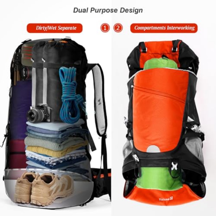 50L Hiking Backpack Travel Bag – Rain Cover Backpack Bewertung und Preis