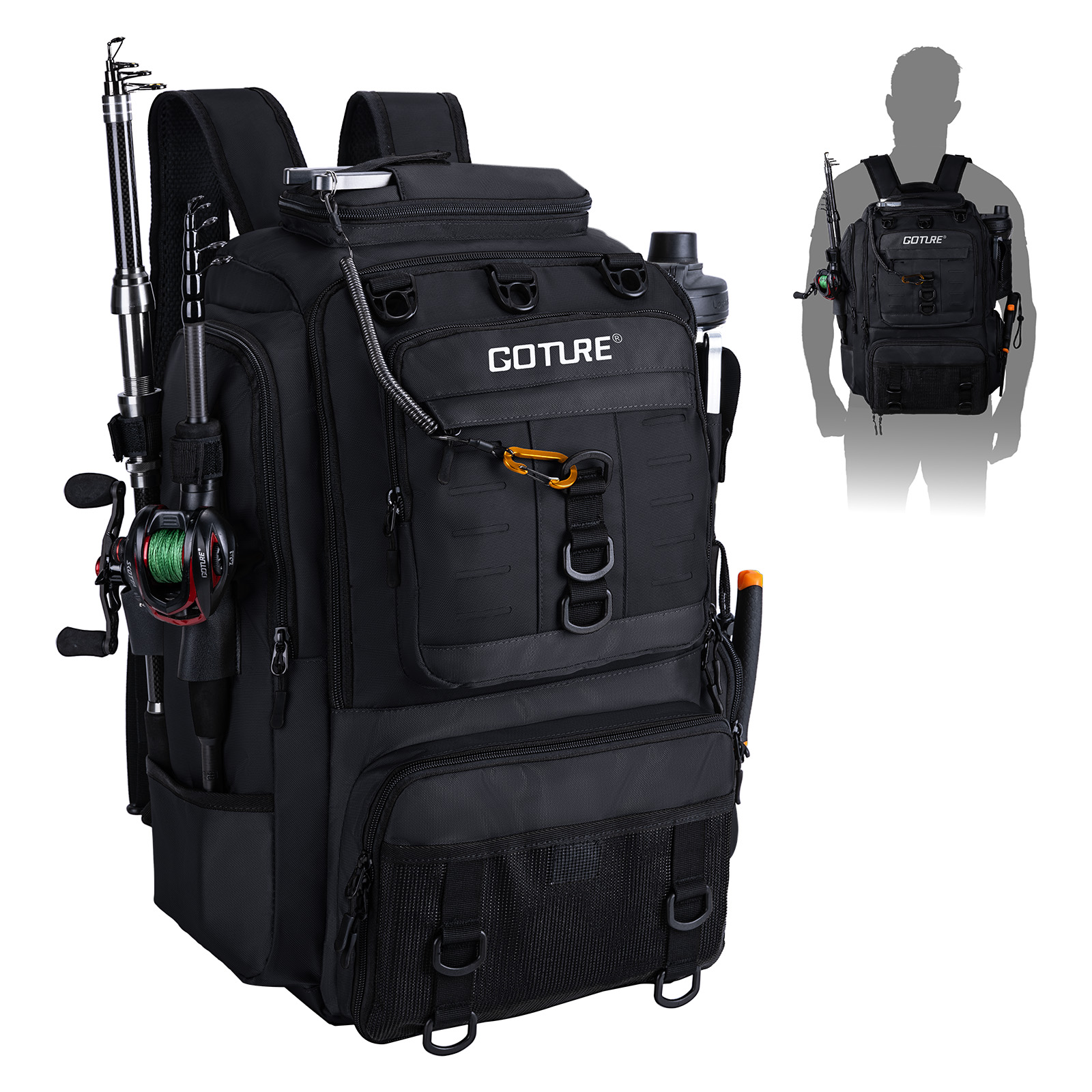 Goture Fishing Bag with Rod Ho – Backpack Insert Organizer Bewertung und Preis