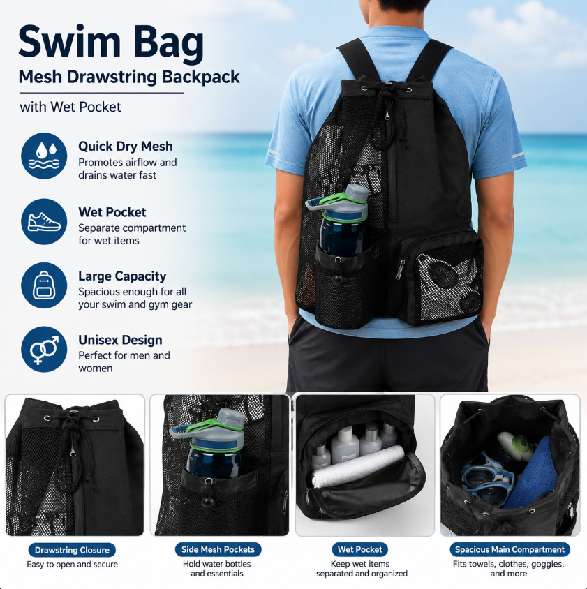 Drawstring Beach Storage Bag M – Drawstring Gym Bag Bewertung und Preis