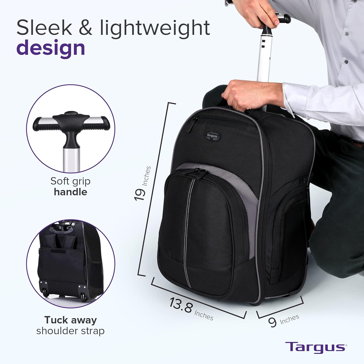 16-Inch Rolling Laptop Backpac – Laptop Sleeve Removable Bewertung und Preis
