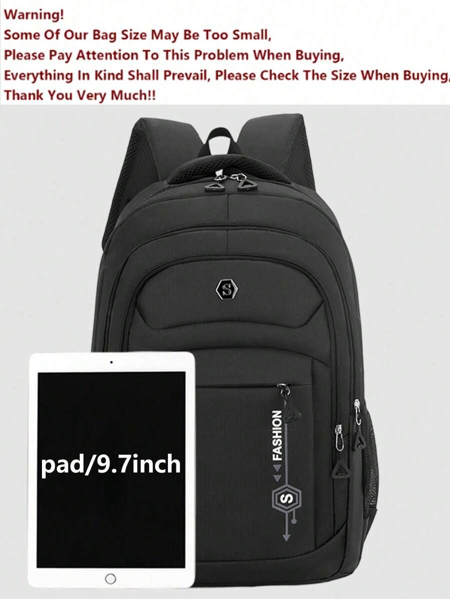 Multi-Compartment Letter Print – Laptop Backpack 15.6 Bewertung und Preis