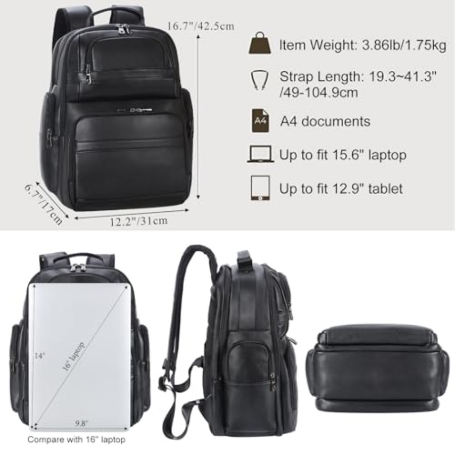 Men's Vintage Leather Backpack – Leather Backpack Vintage Bewertung und Preis