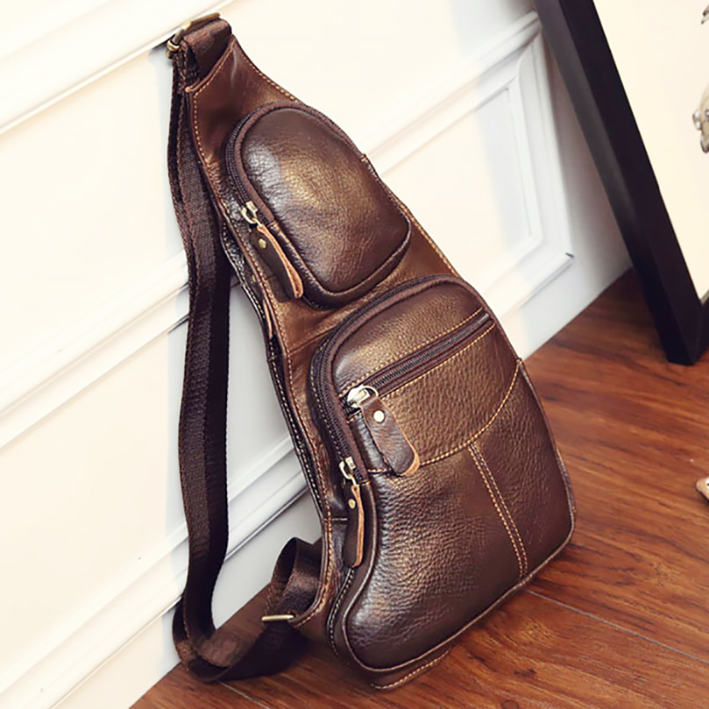 High Quality Men Genuine Leath – Sling Backpack Shoulder Bewertung und Preis