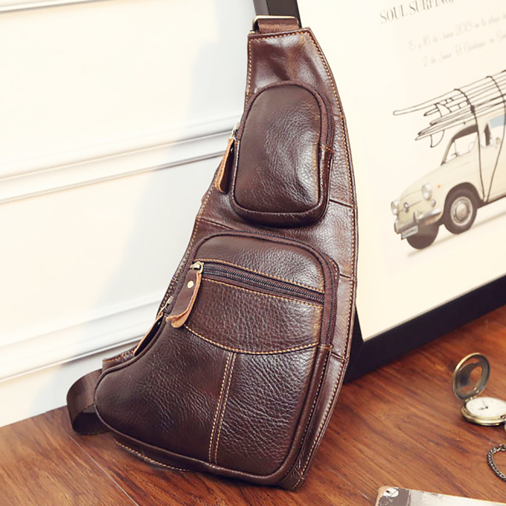High Quality Men Genuine Leath – Sling Backpack Shoulder Bewertung und Preis
