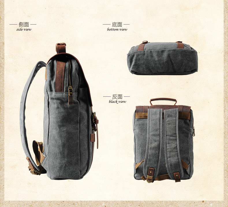 Fashion Male Backpack Leather  – Rucksack Military Style Bewertung und Preis