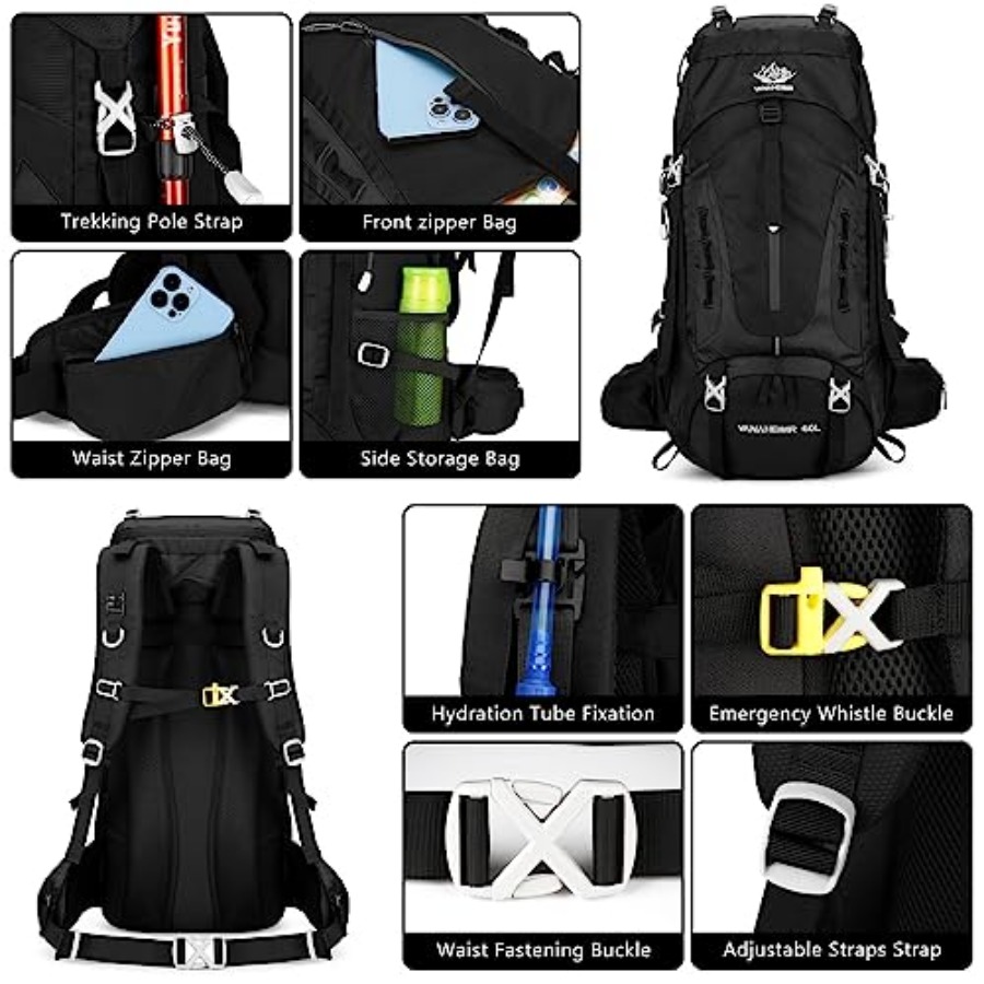 50L Hiking Backpack Men Campin – Rain Cover Backpack Bewertung und Preis