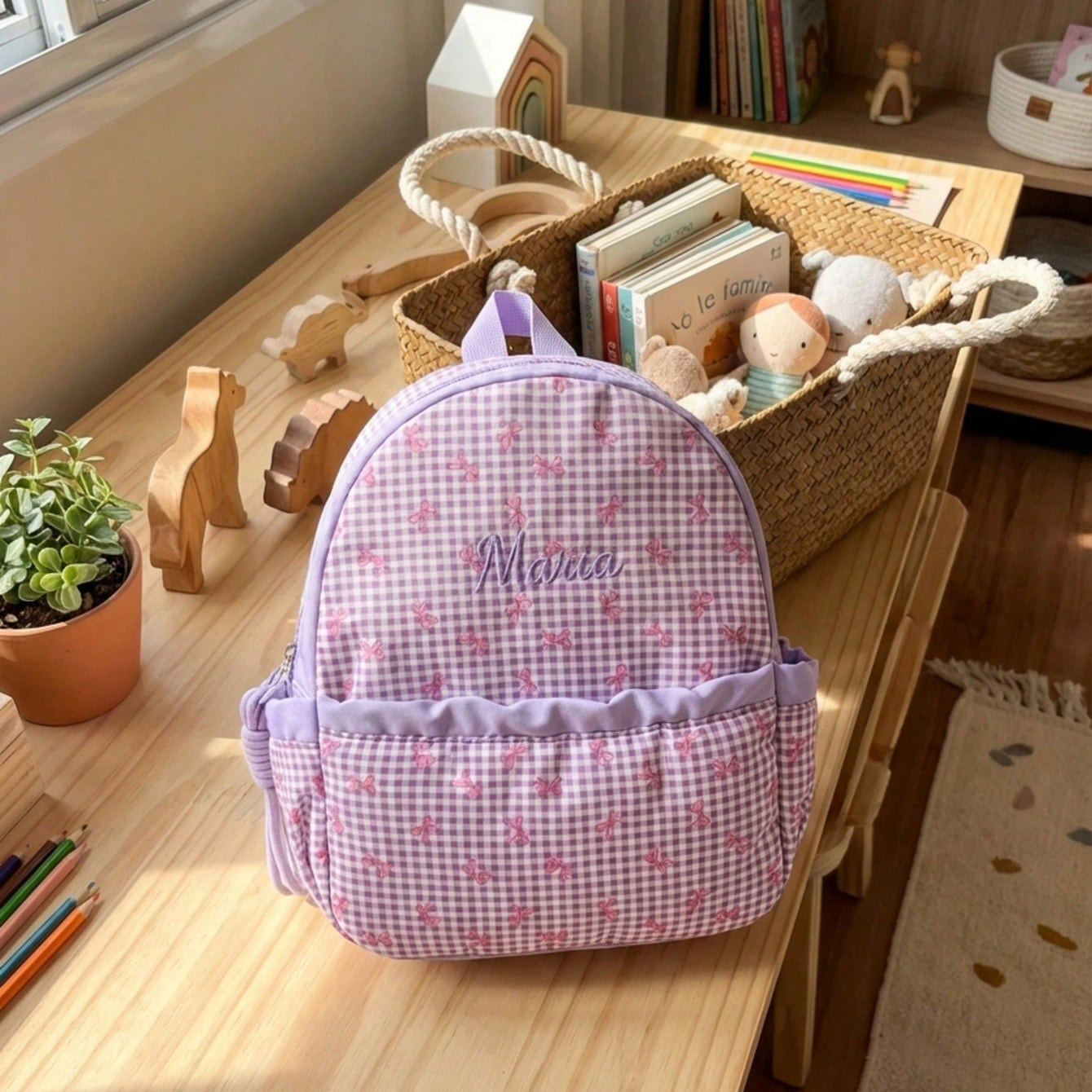 Custom Name-Letter Embroidered – School Backpack Teen Bewertung und Preis