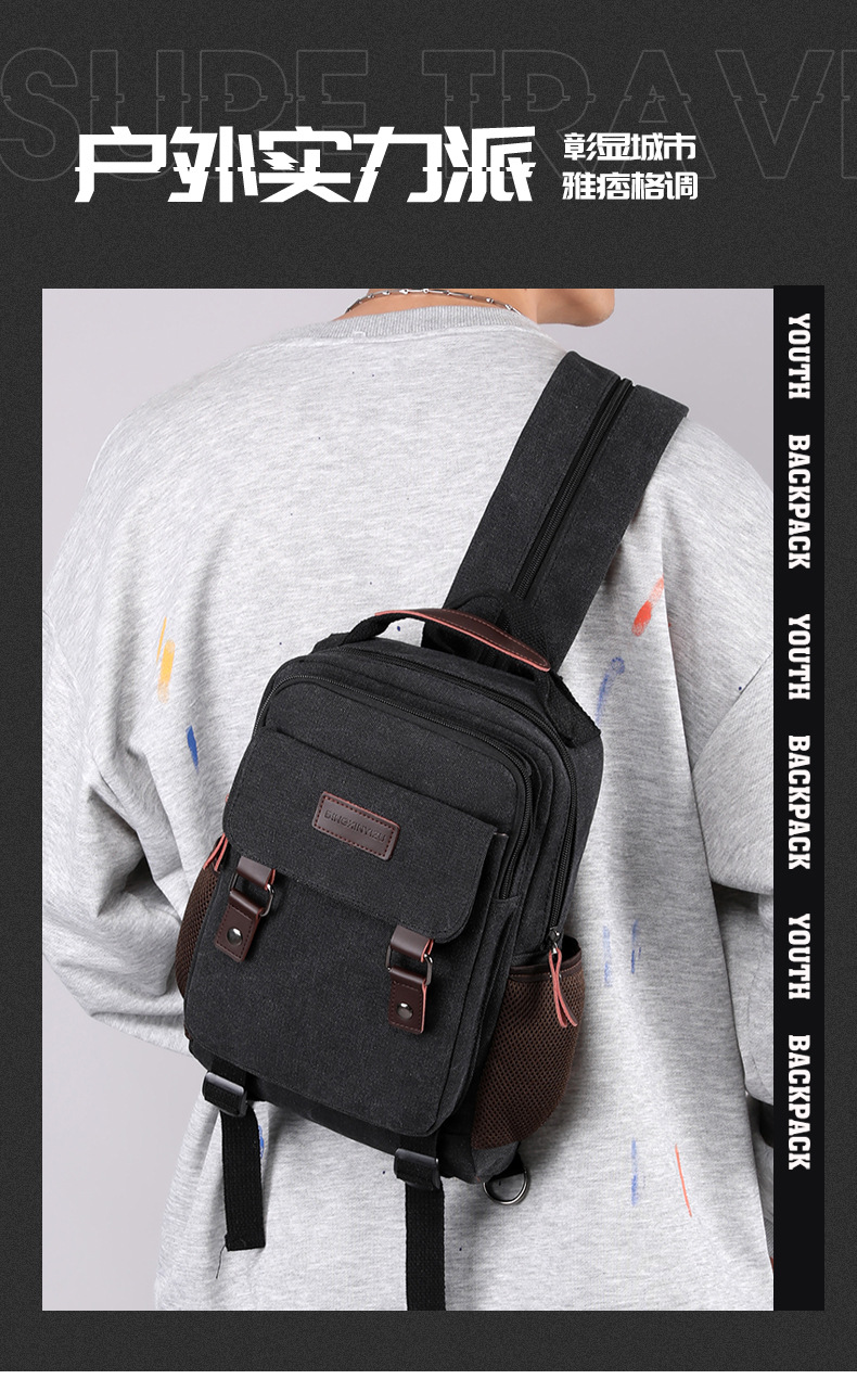 New Canvas Chest Bag Men Large – Canvas Backpack Casual Bewertung und Preis